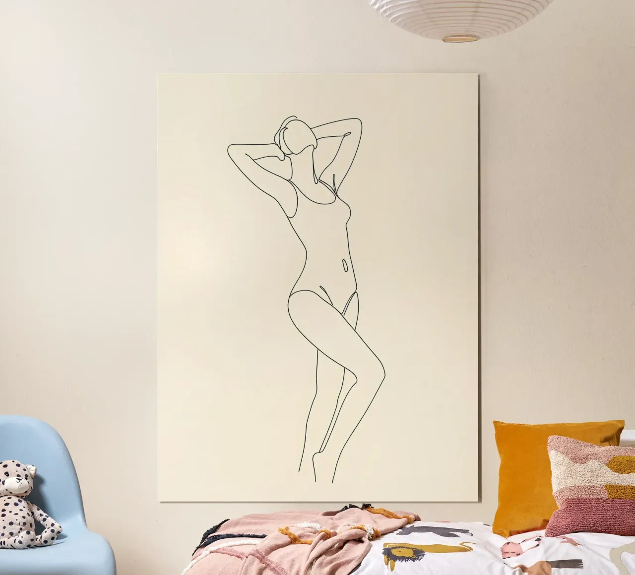 Cuerpo de mujer Minimalist Line Art poster de Viv Line Art