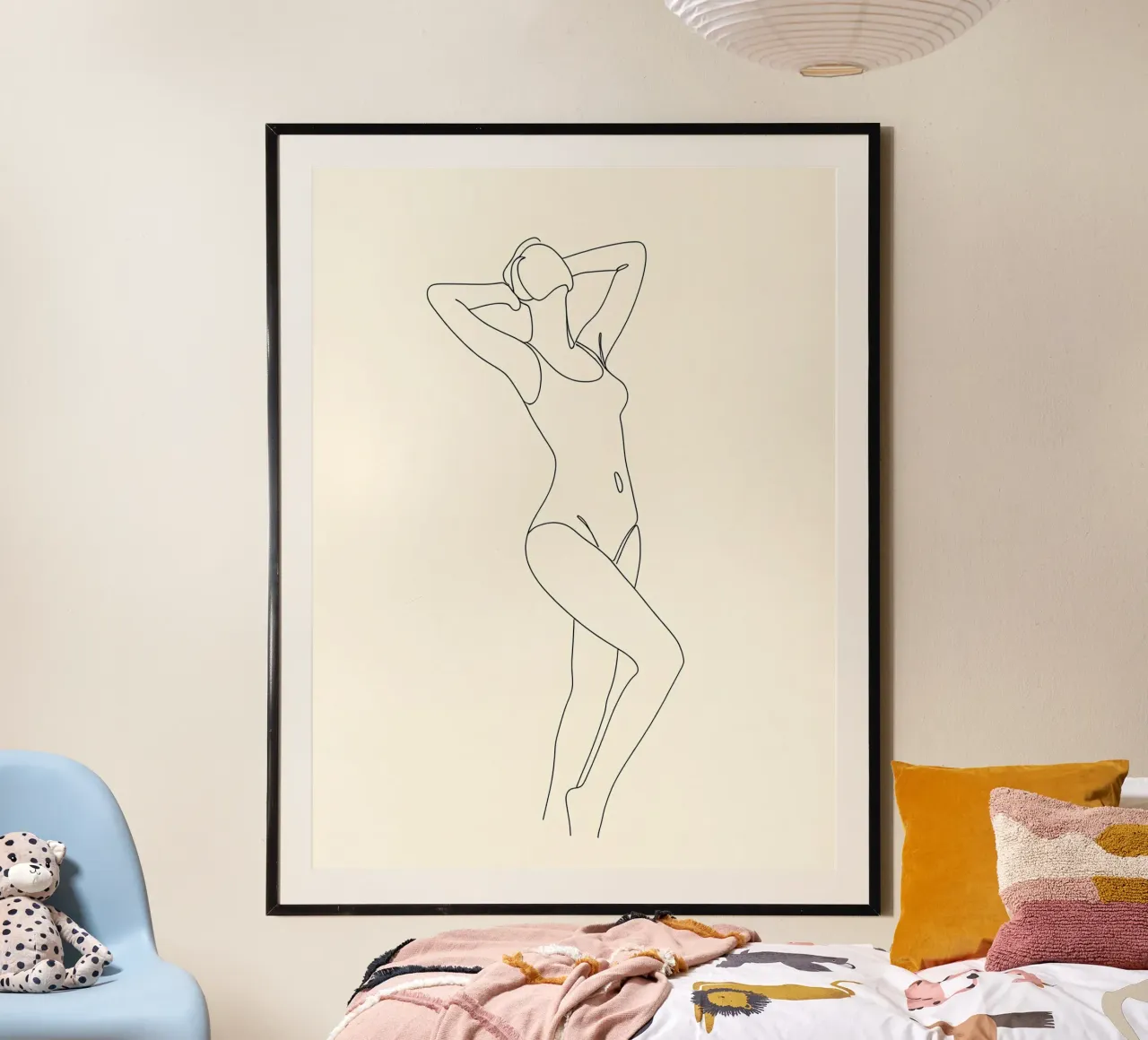 Cuerpo de mujer Minimalist Line Art poster de Viv Line Art