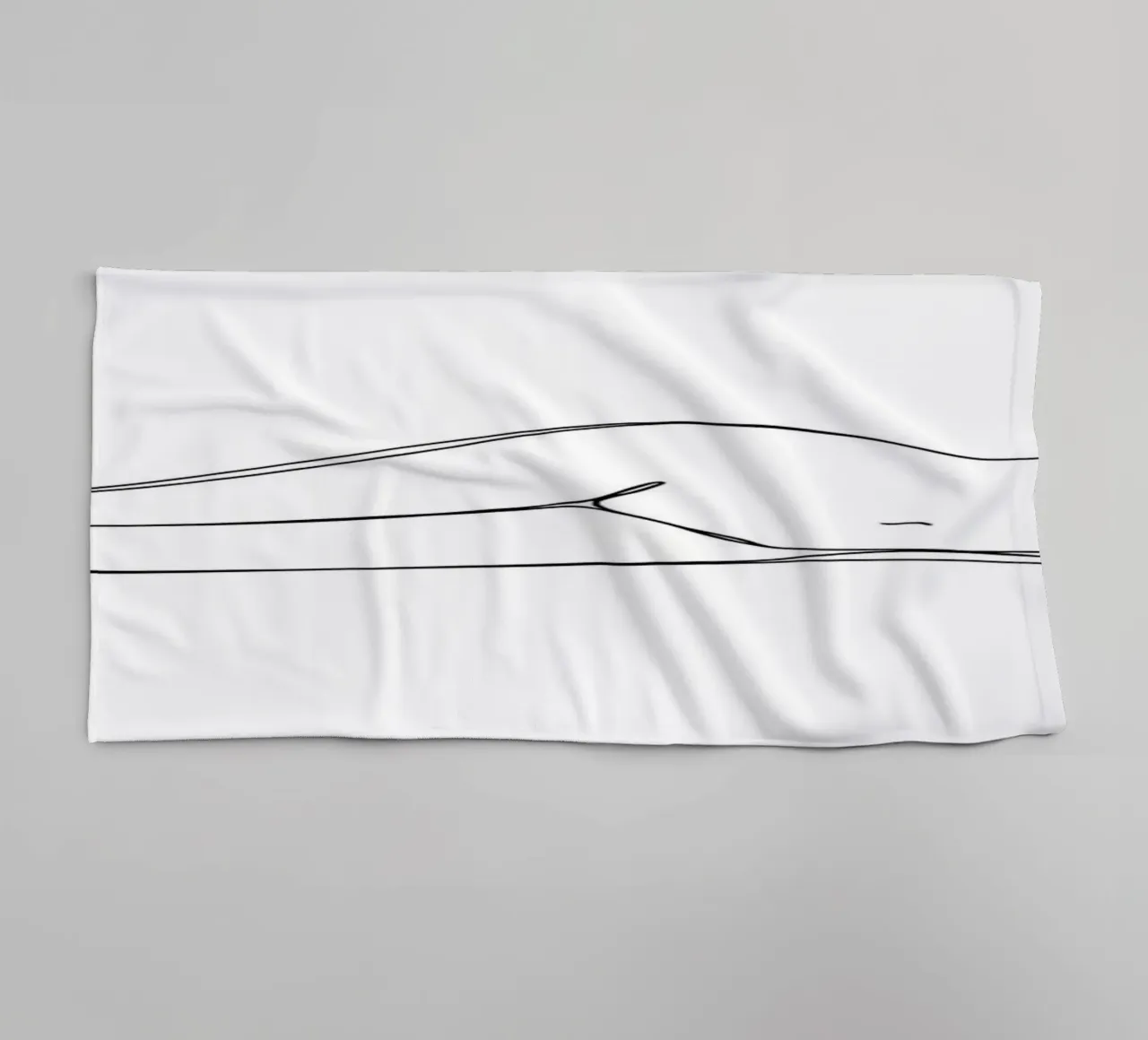 Frau Körper Minimalist Line Art Handtuch von Viv Line Art