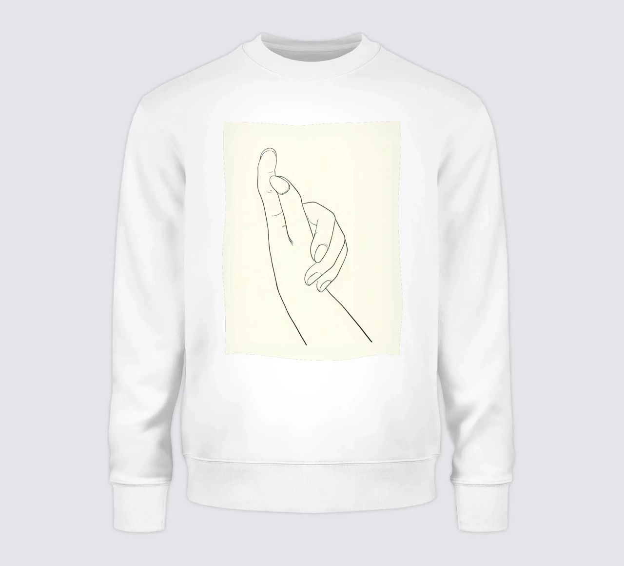 Gesto della mano Line Art minimalista felpa da Viv Line Art