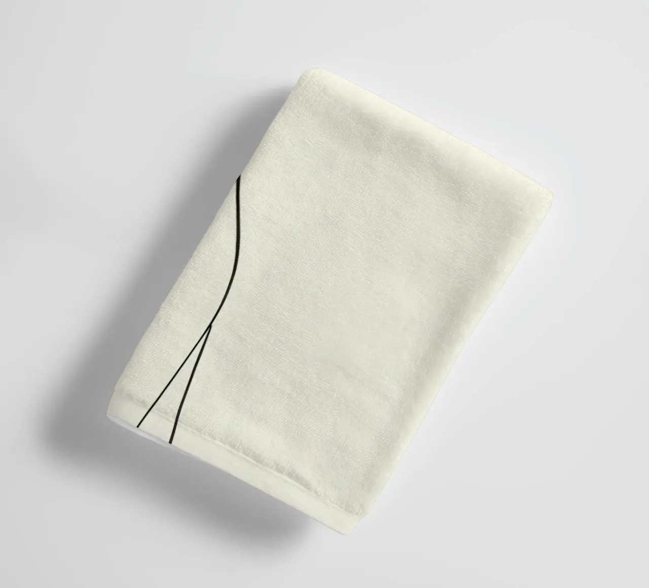 Hand Gesture Minimalist Line Art towel by Viv Line Art