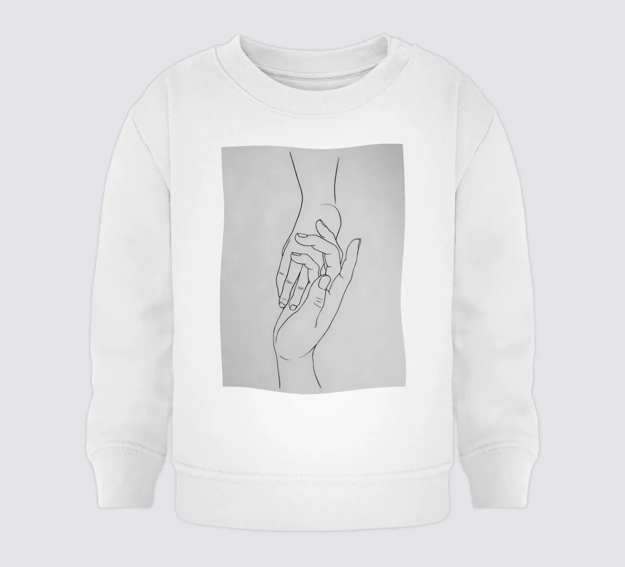 Mani connesse Line Art minimalista felpa neonato da Viv Line Art