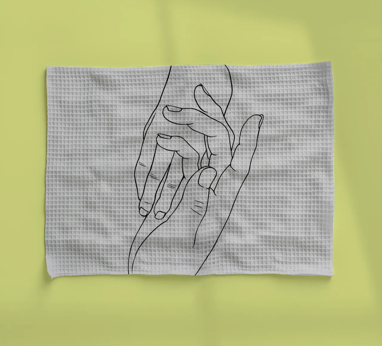 Mani connesse Line Art minimalista canovaccio da cucina da Viv Line Art