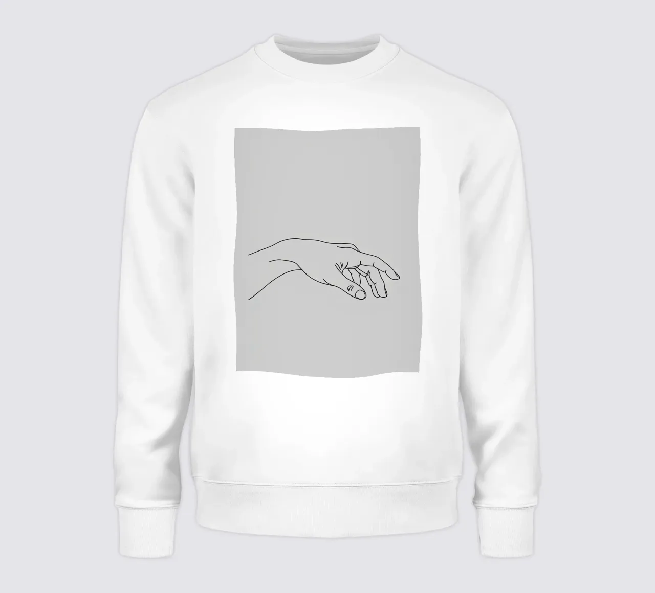 Manos tendidas 2 Minimalista Line Art sudadera de Viv Line Art