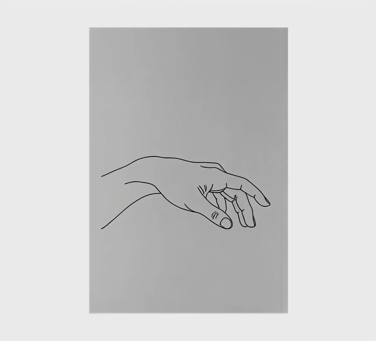 Reaching Hands 2 Minimalist Line Art notebook by Viv Line Art