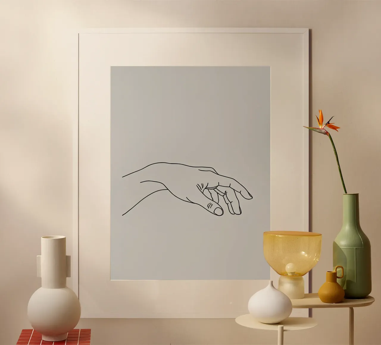 Reaching Hands 2 Art linéaire minimaliste hahnemühle de Viv Line Art