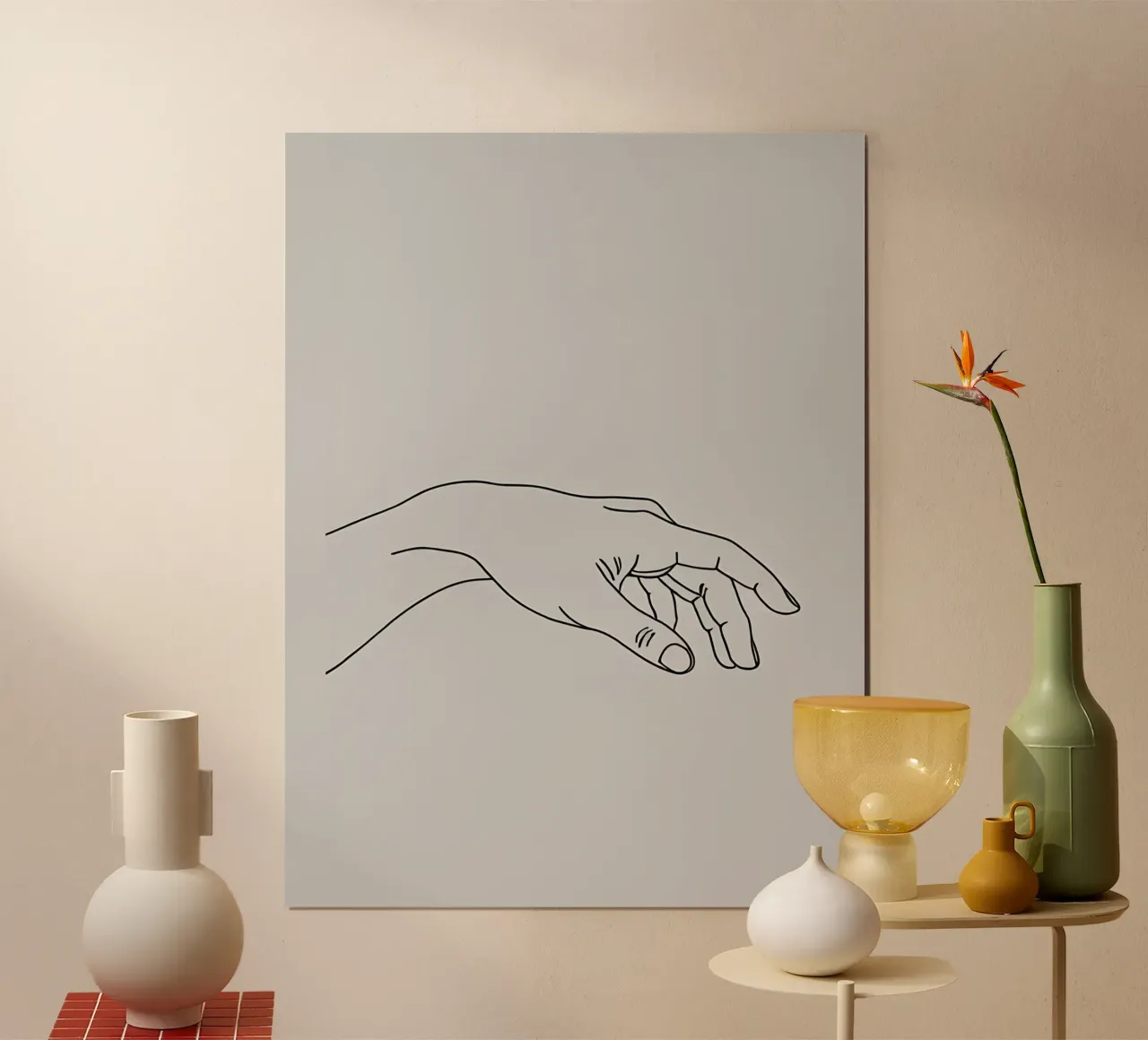 Reaching Hands 2 Art linéaire minimaliste hahnemühle de Viv Line Art