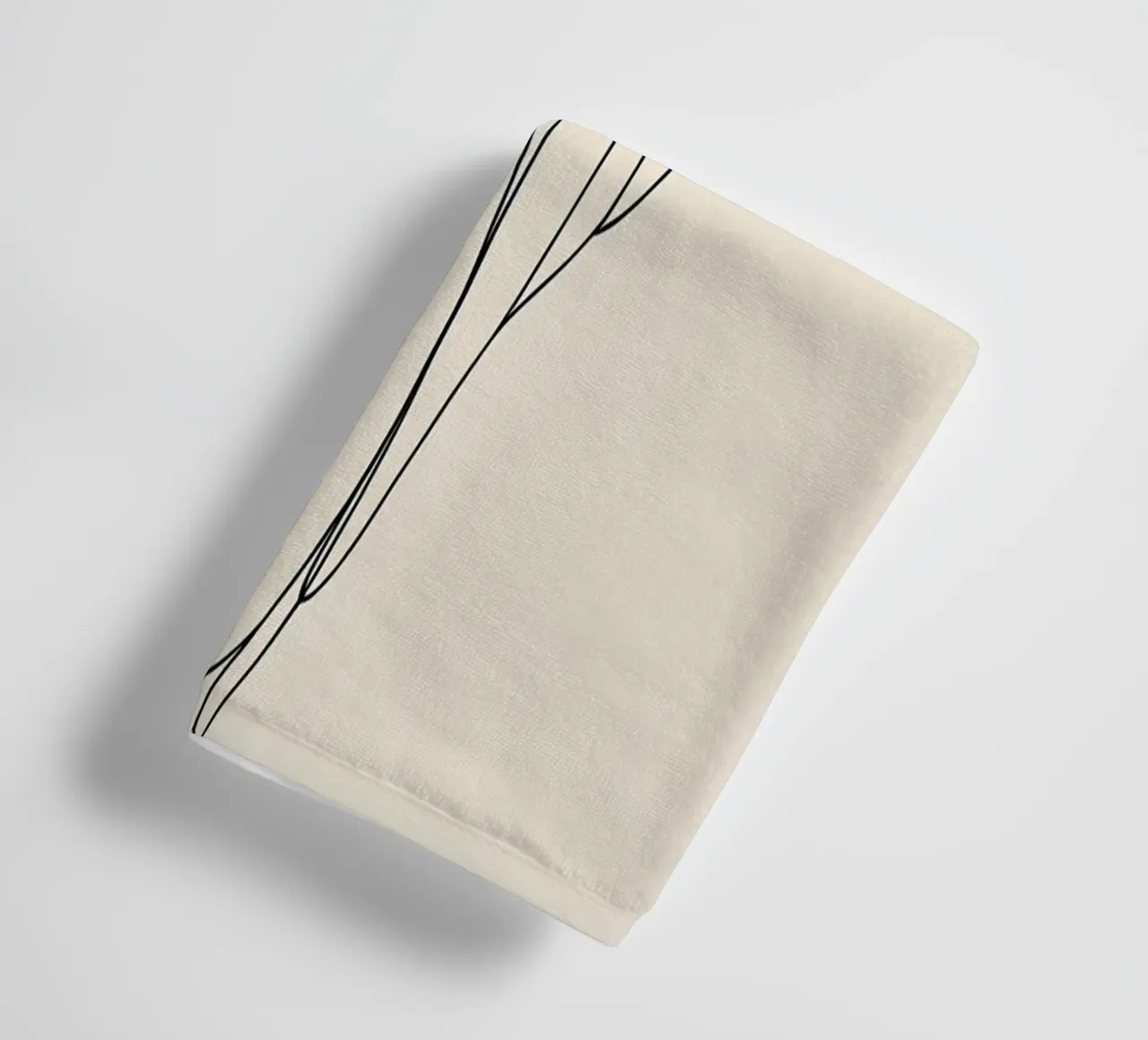 Connected Hands 2 Minimalist Line Art serviette de bain de Viv Line Art