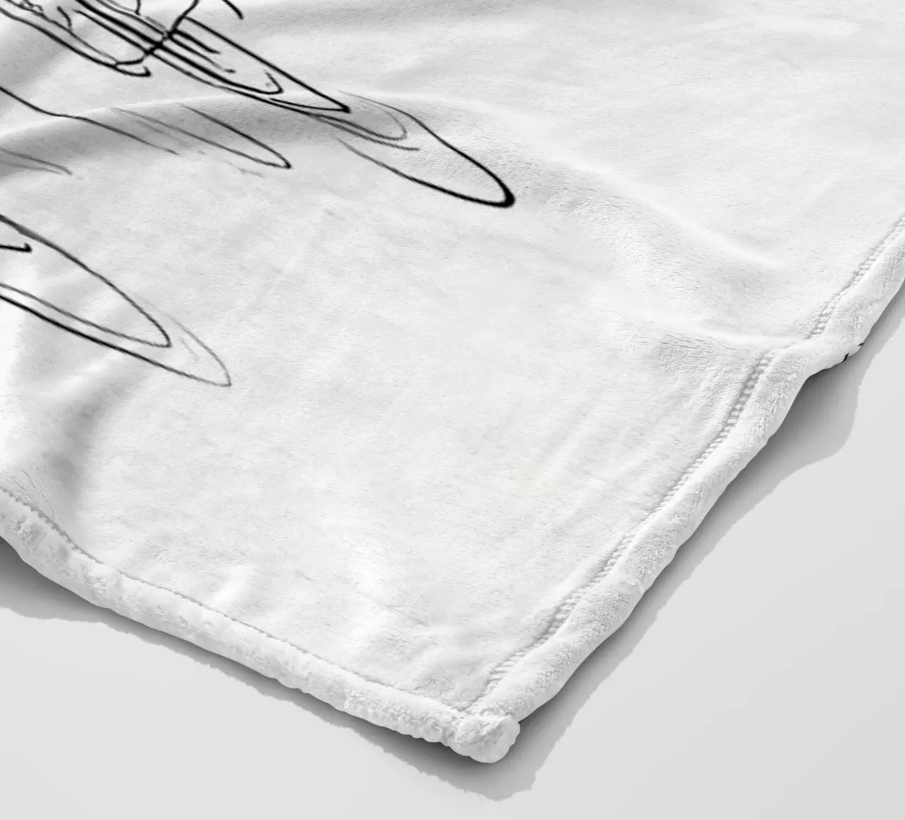 Mano sull'acqua Line Art minimalista coperta in pile da Viv Line Art