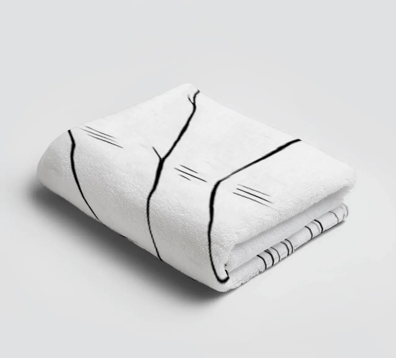 Mano sull'acqua Line Art minimalista asciugamano da bagno da Viv Line Art