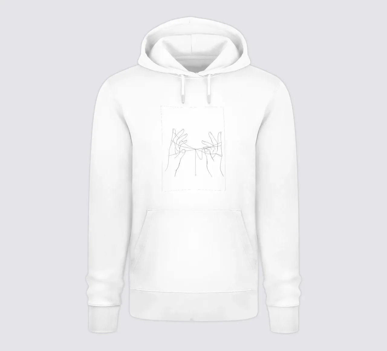 Interazione manuale Line Art minimalista felpa con cappuccio da Viv Line Art