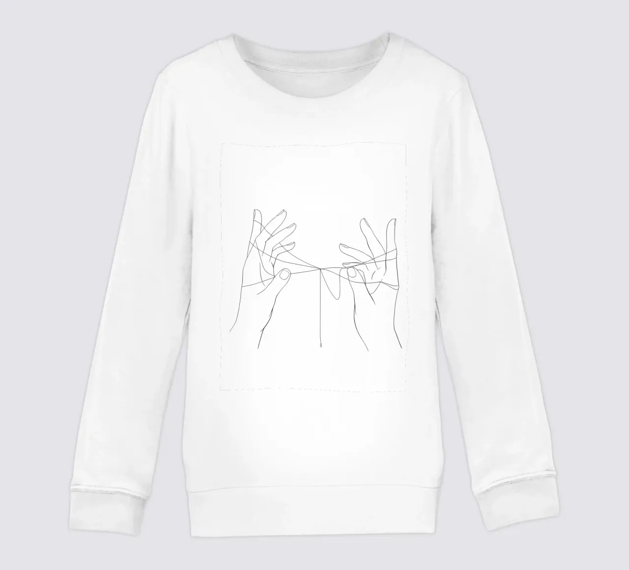 Interazione manuale Line Art minimalista felpa bambino da Viv Line Art
