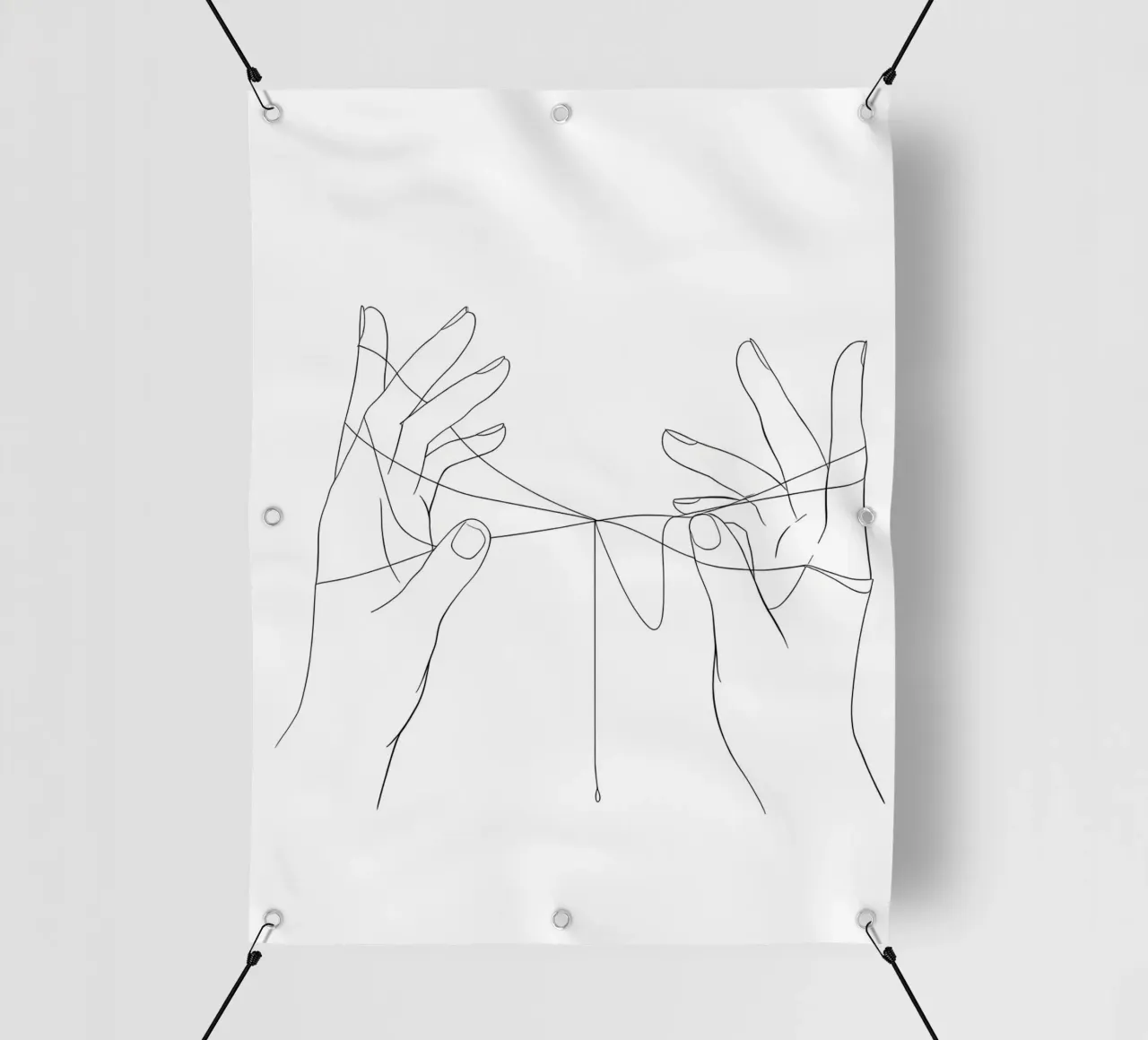 Interazione manuale Line Art minimalista telo in pvc da Viv Line Art