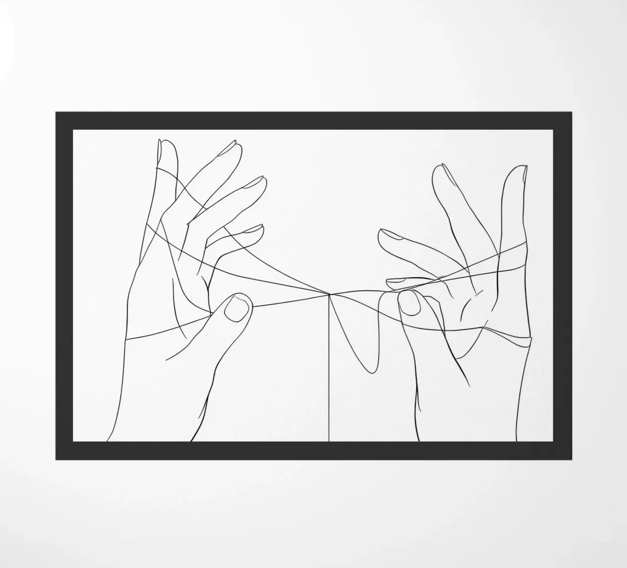 Interazione manuale Line Art minimalista zerbino da Viv Line Art