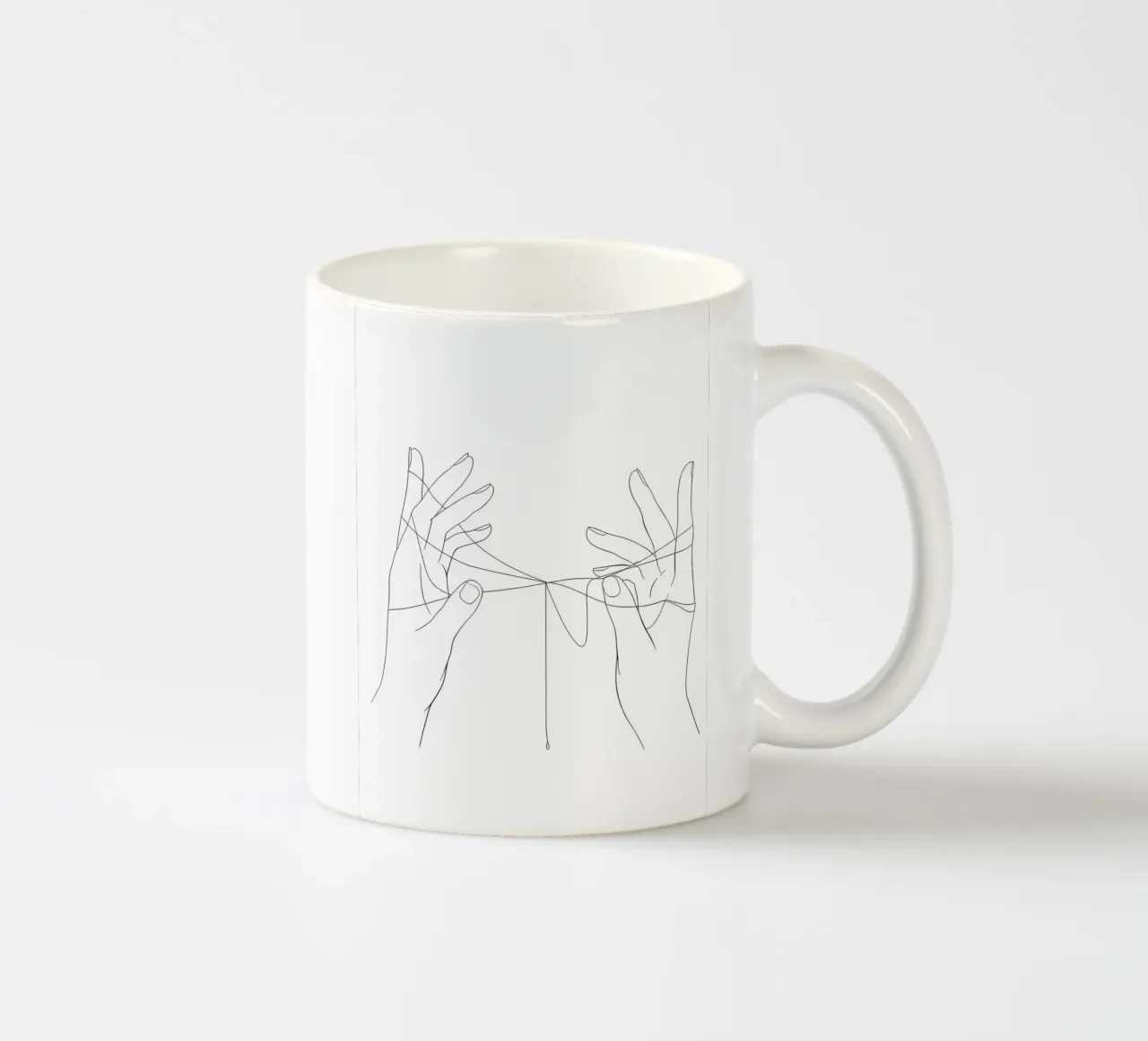 Interazione manuale Line Art minimalista tazza in ceramica da Viv Line Art