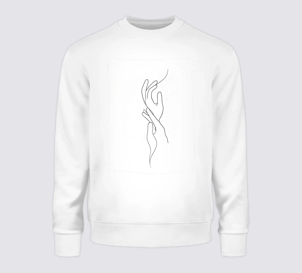 Mani connesse 3 arte lineare minimalista felpa da Viv Line Art