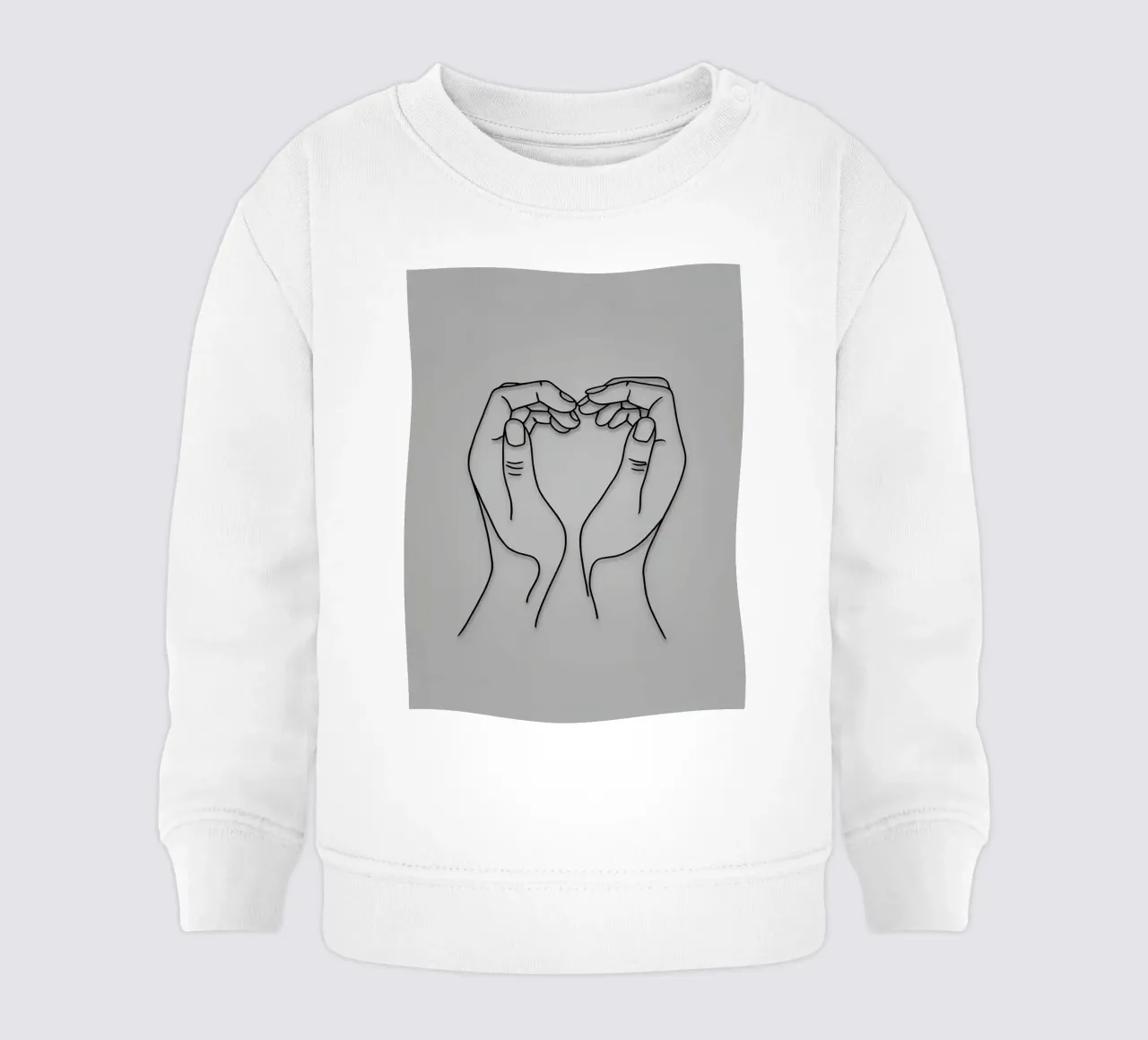 Amore 3 Line Art minimalista felpa neonato da Viv Line Art