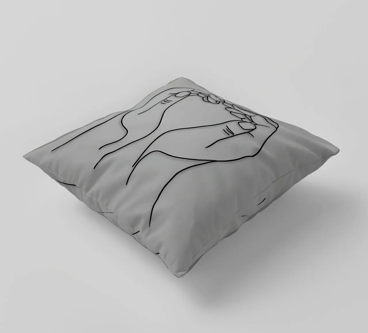 Amore 3 Line Art minimalista cuscino da Viv Line Art