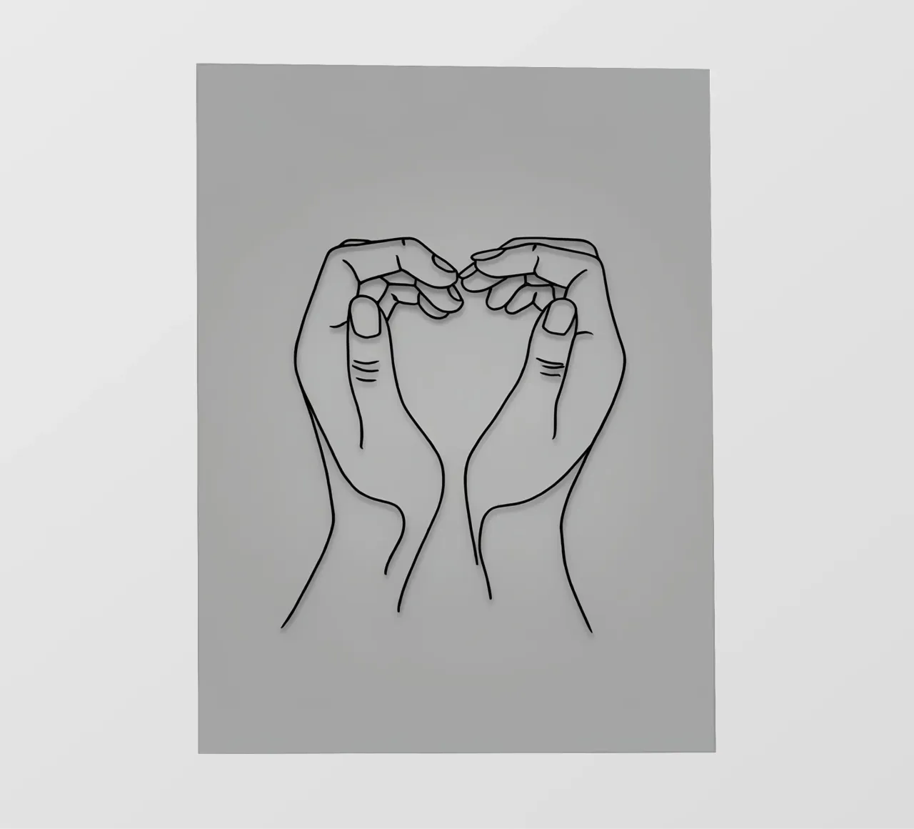 Amore 3 Line Art minimalista pellicola backlit da Viv Line Art