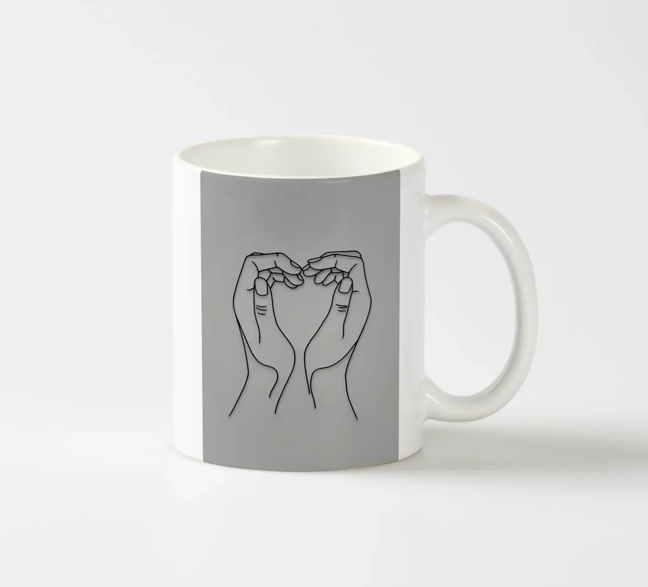 Amore 3 Line Art minimalista tazza in ceramica da Viv Line Art