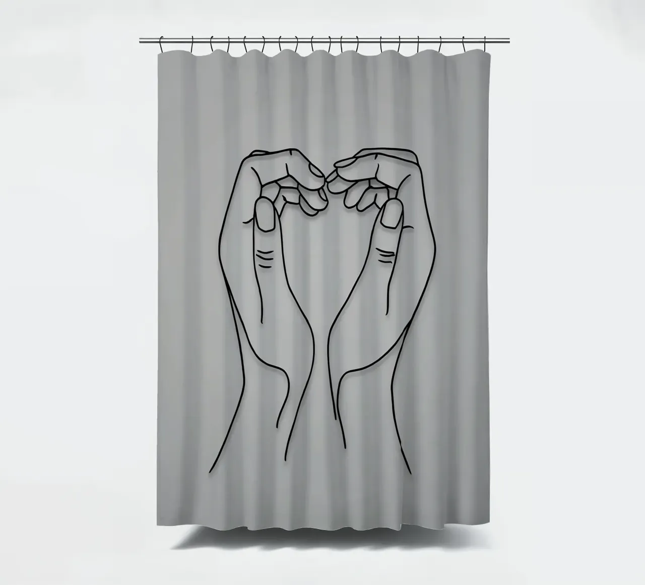Amore 3 Line Art minimalista tenda da doccia da Viv Line Art