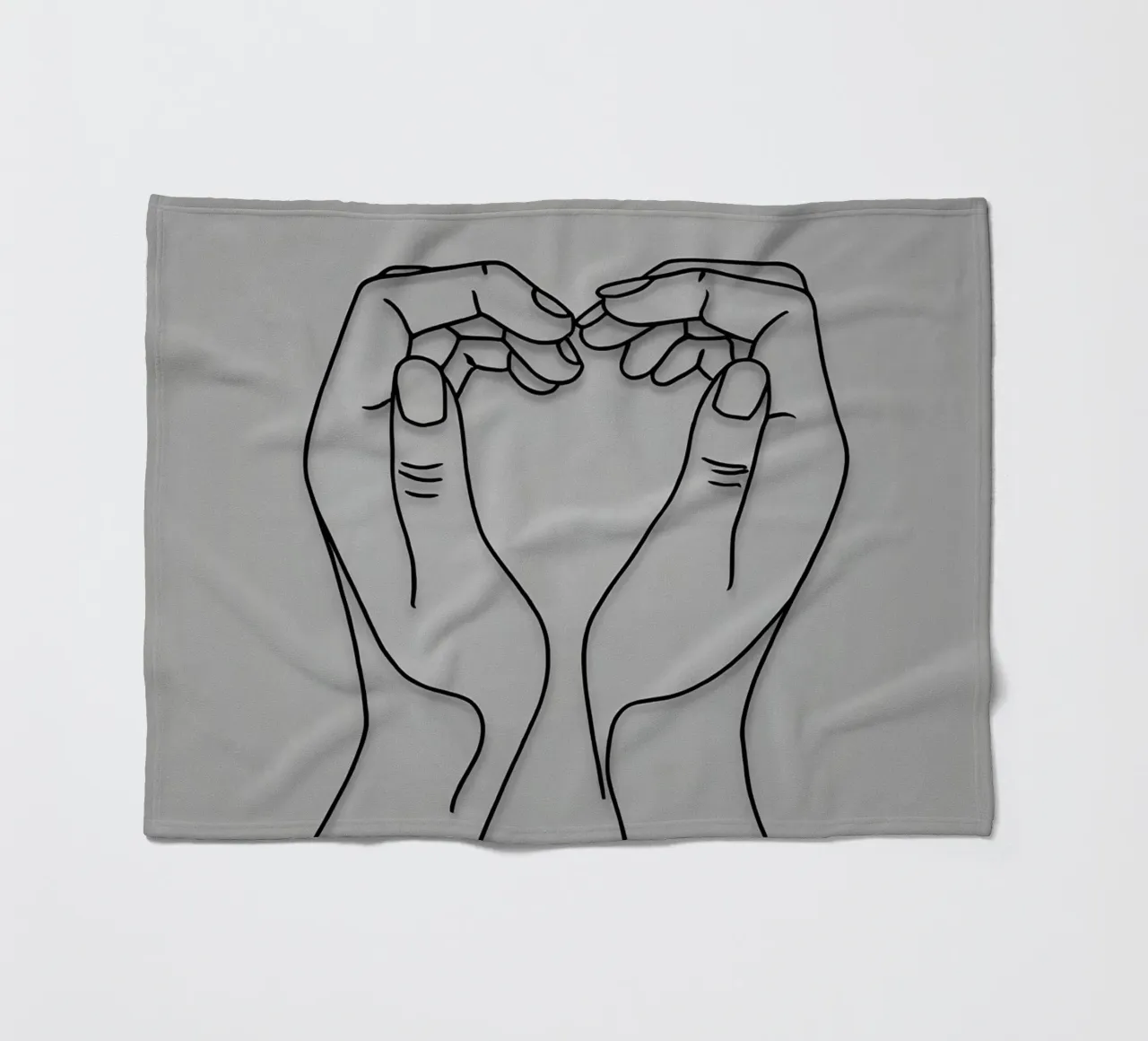 Amore 3 Line Art minimalista coperta in pile da Viv Line Art