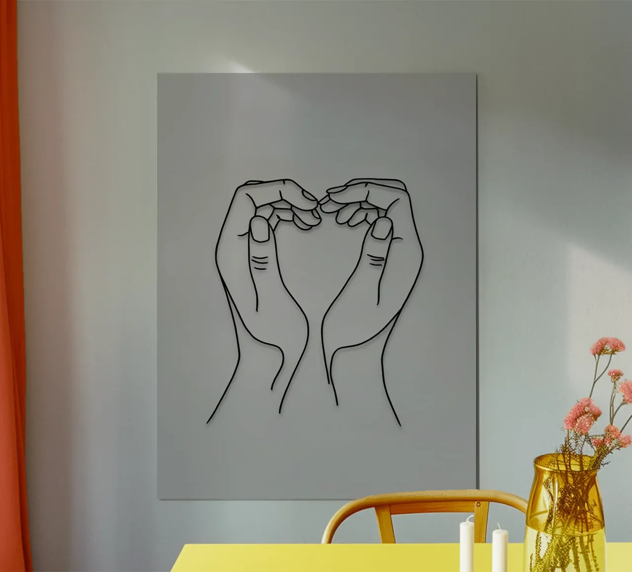 Amore 3 Line Art minimalista carta hahnemühle da Viv Line Art
