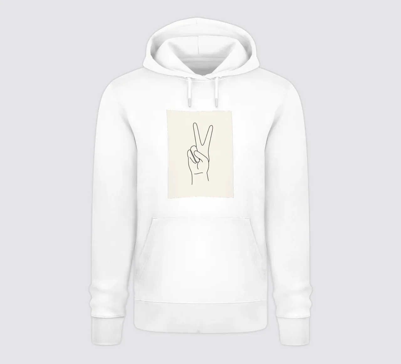 Vittoria 3 Line Art minimalista felpa con cappuccio da Viv Line Art