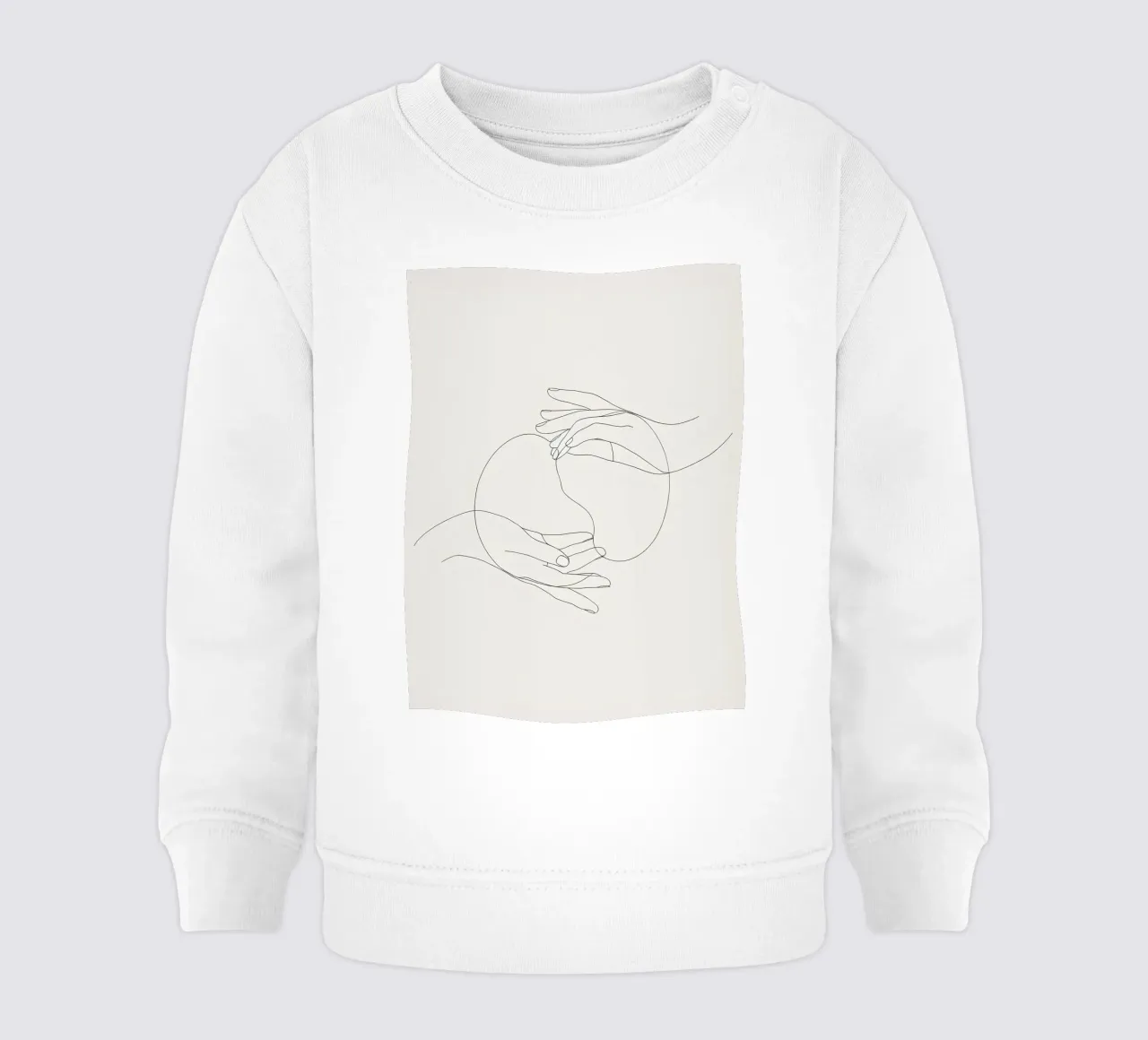 Mani connesse Line Art minimalista felpa neonato da Viv Line Art