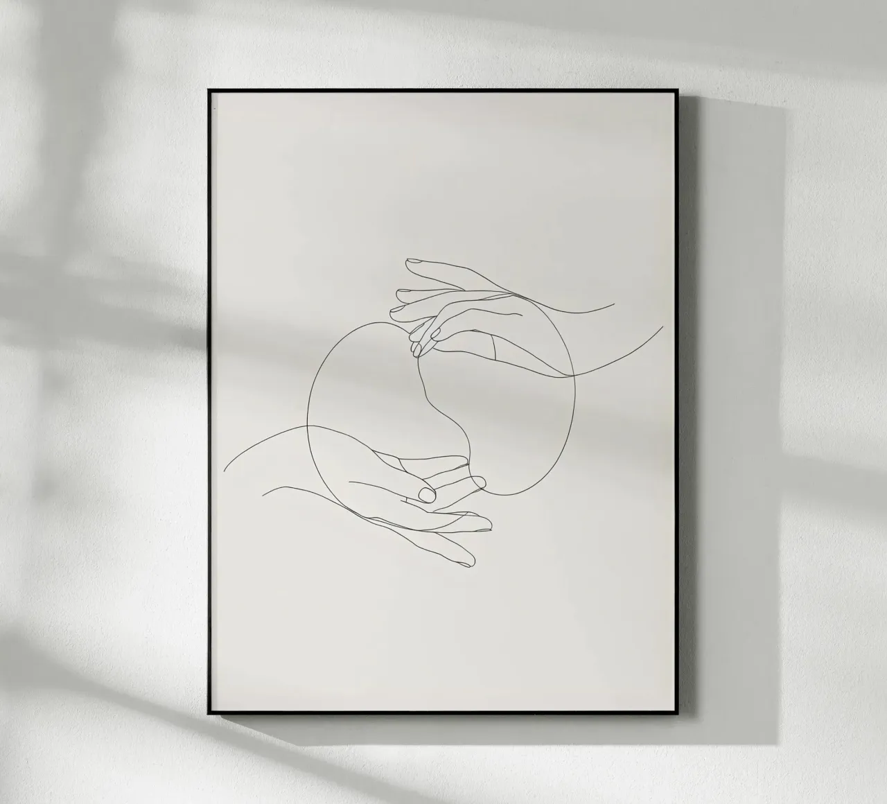 Mani connesse Line Art minimalista plexiglass da Viv Line Art