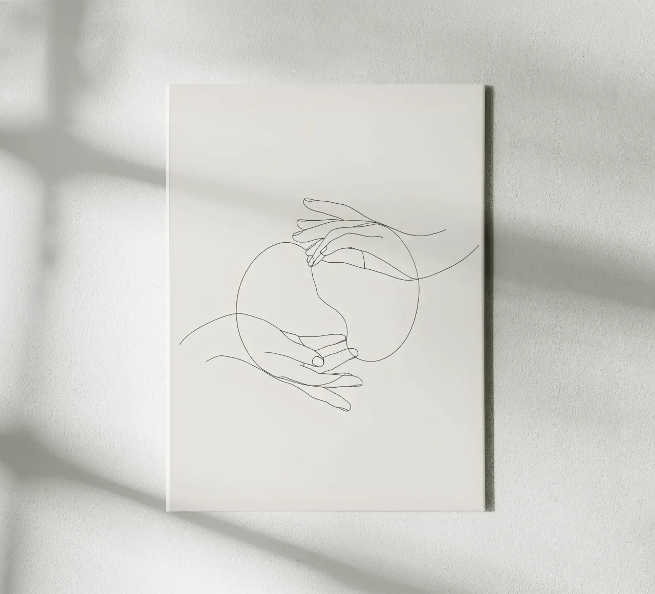 Mani connesse Line Art minimalista tela da Viv Line Art