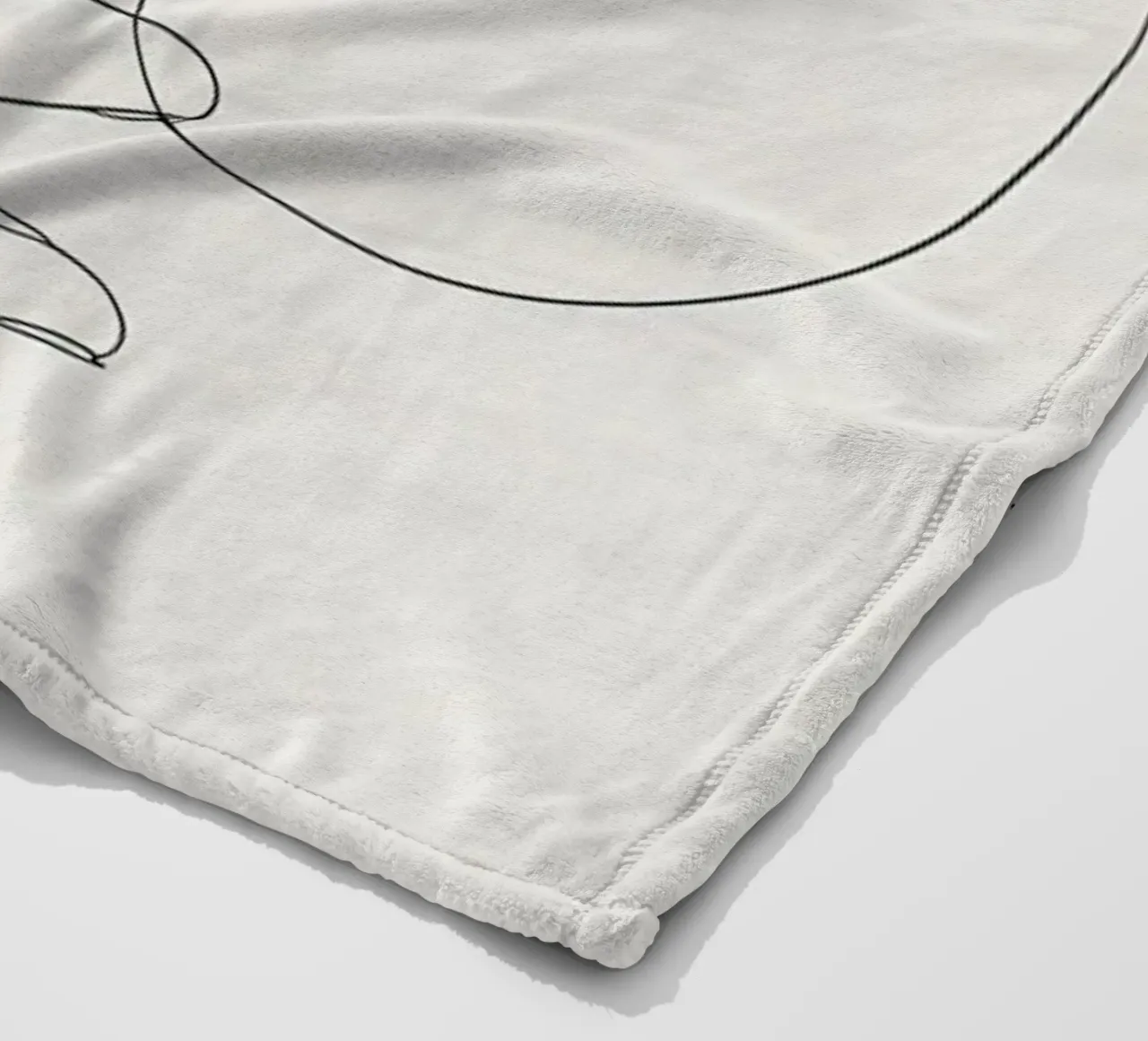 Mani connesse Line Art minimalista coperta in pile da Viv Line Art