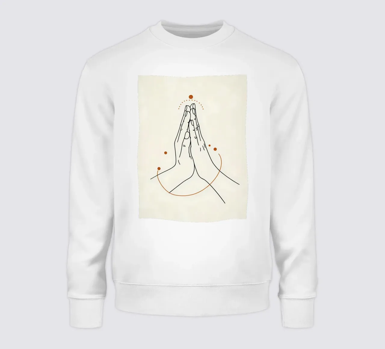 Mani in preghiera Line Art minimalista felpa da Viv Line Art