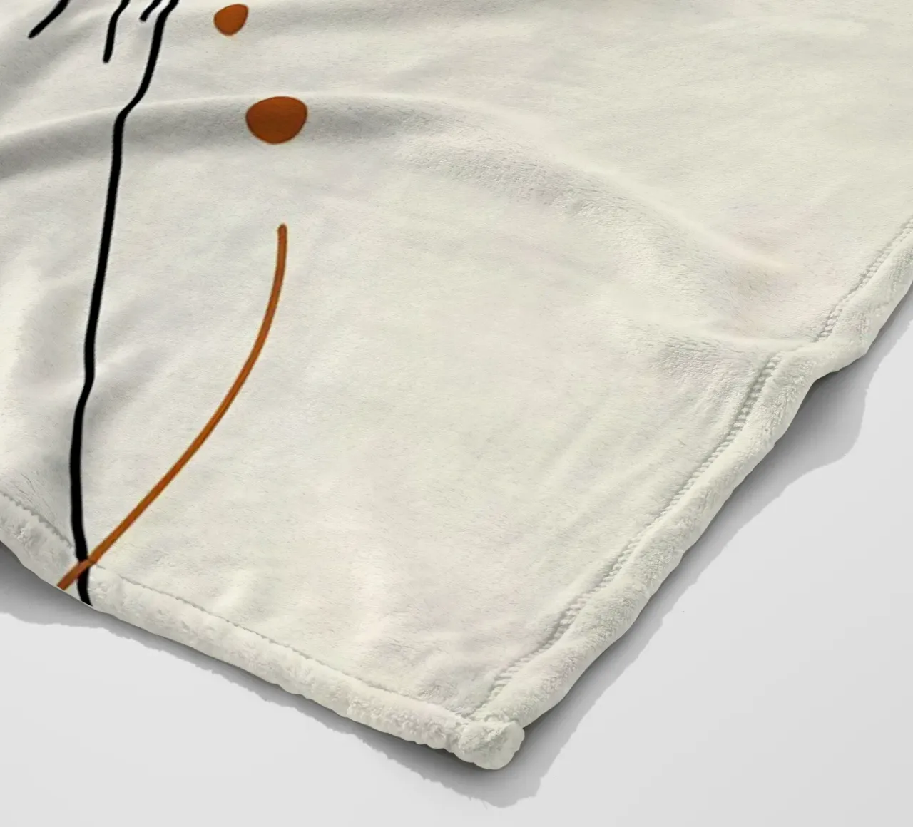 Mani in preghiera Line Art minimalista coperta in pile da Viv Line Art