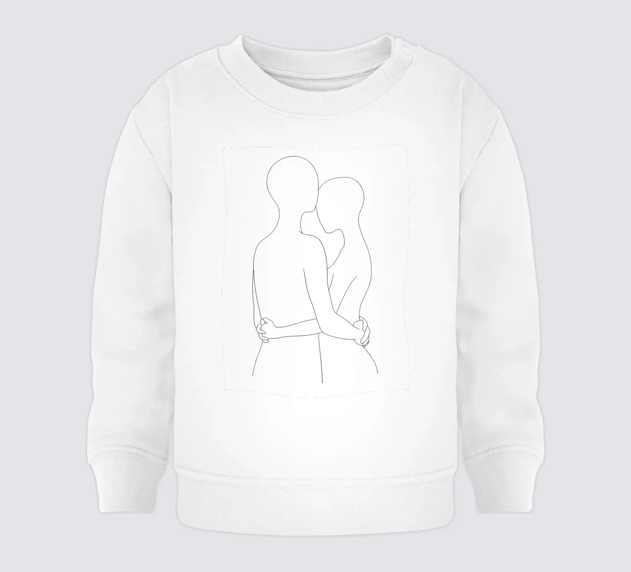 Line art minimaliste di coppia felpa neonato da Viv Line Art