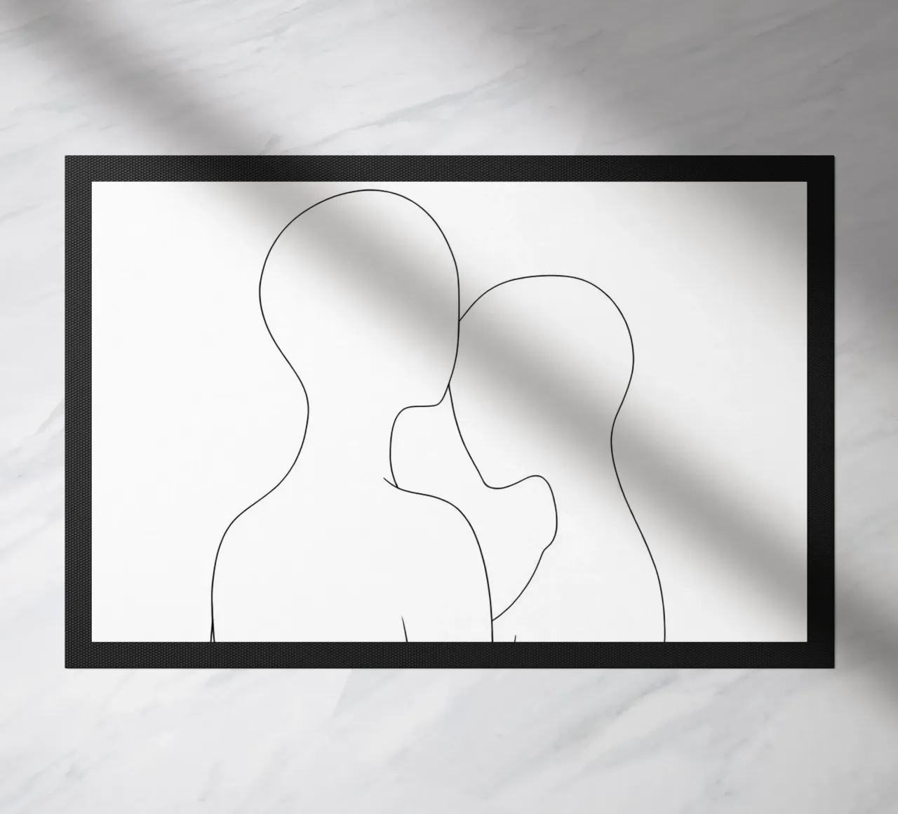 Line art minimaliste di coppia zerbino da Viv Line Art