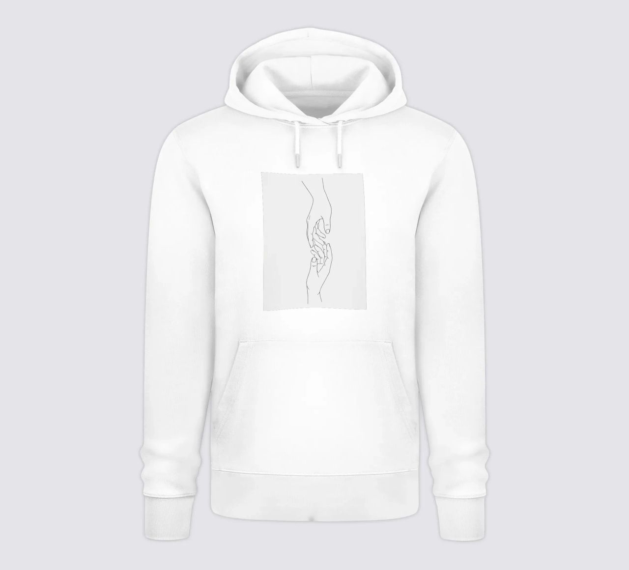 Gesto della mano Line Art minimalista felpa con cappuccio da Viv Line Art