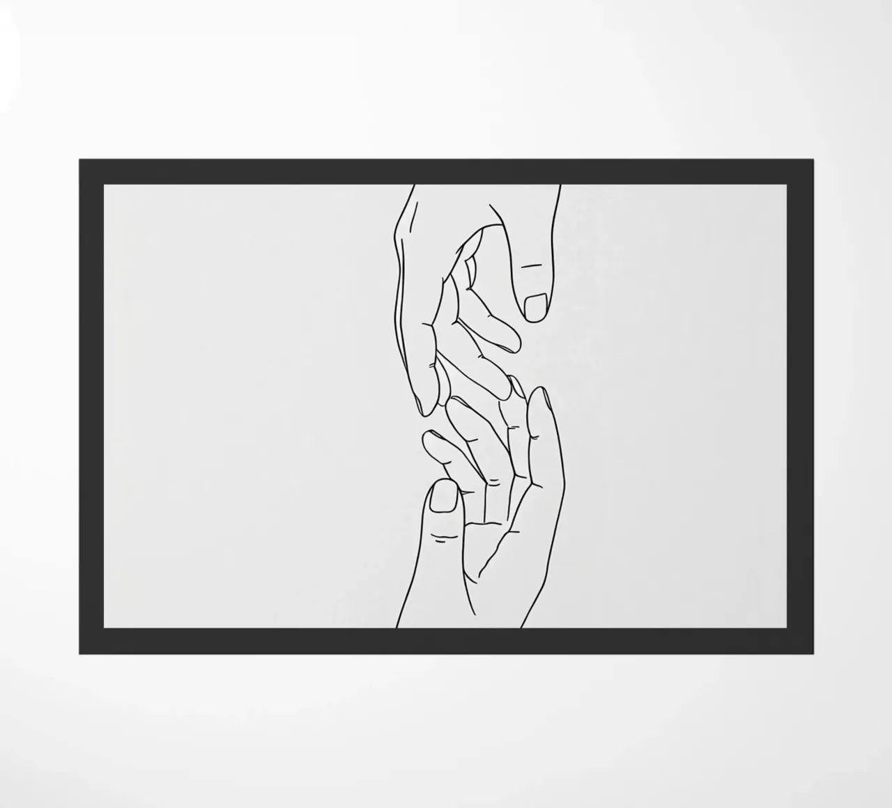 Gesto della mano Line Art minimalista zerbino da Viv Line Art