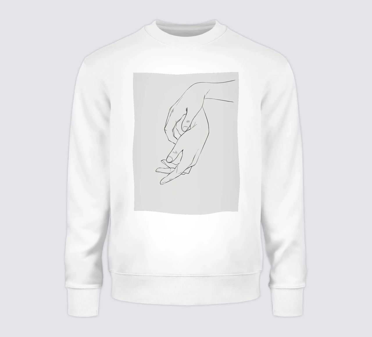 Gesto della mano Line Art minimalista felpa da Viv Line Art