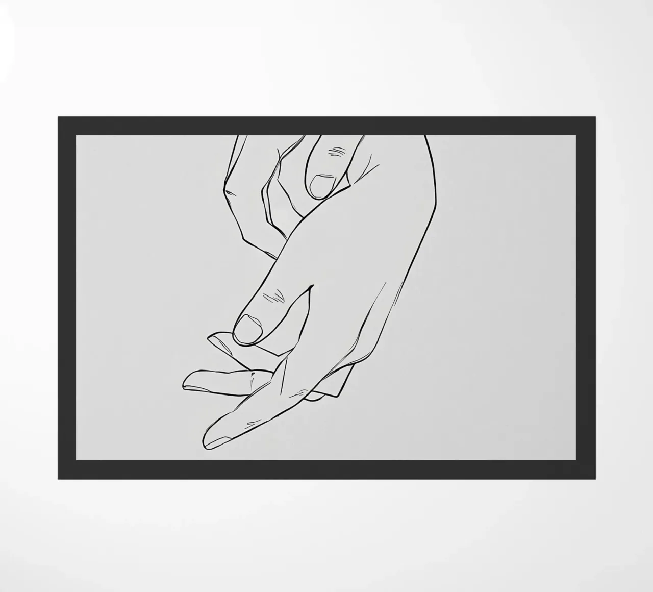 Gesto della mano Line Art minimalista zerbino da Viv Line Art