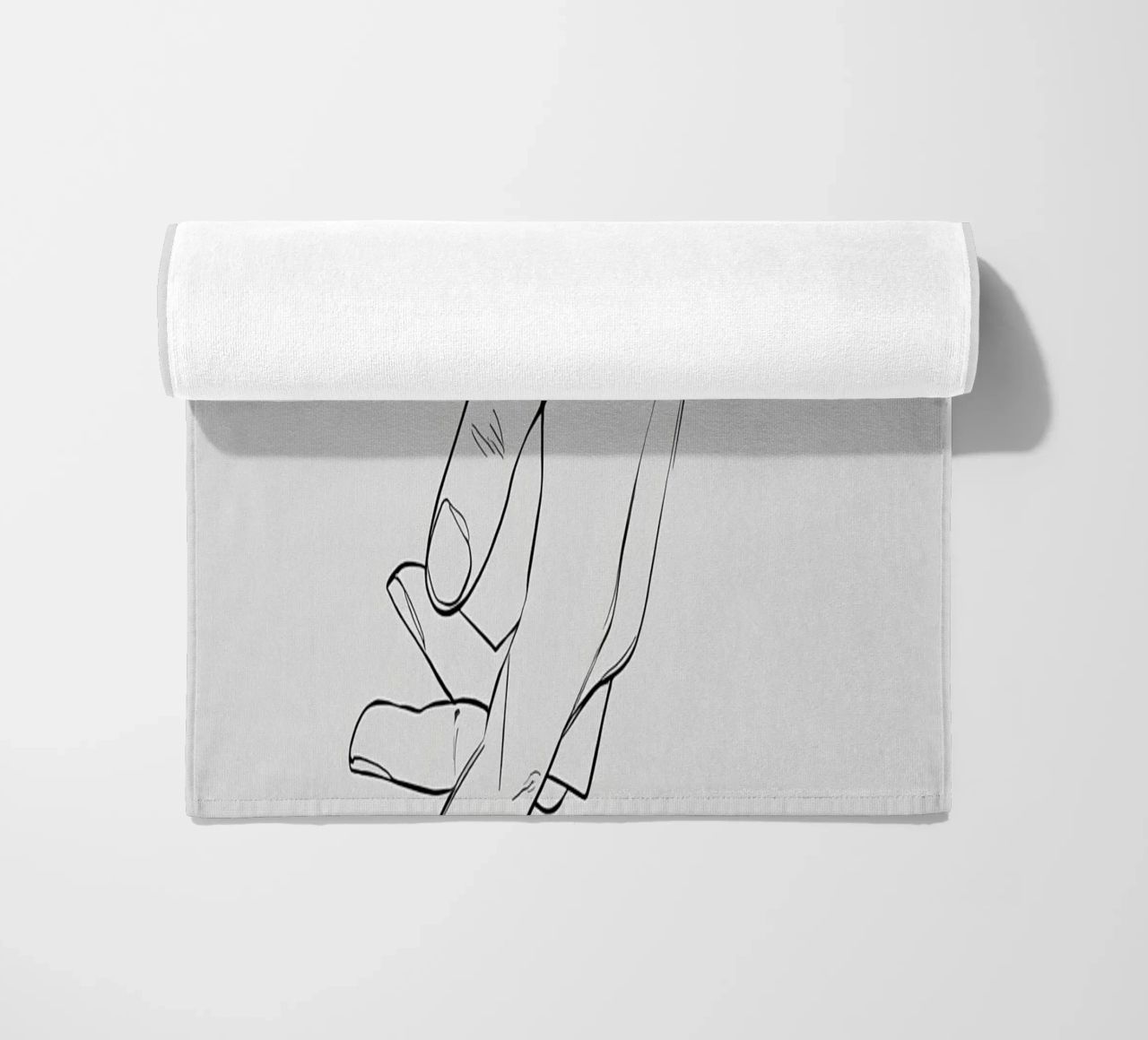 Gesto della mano Line Art minimalista telo mare da Viv Line Art