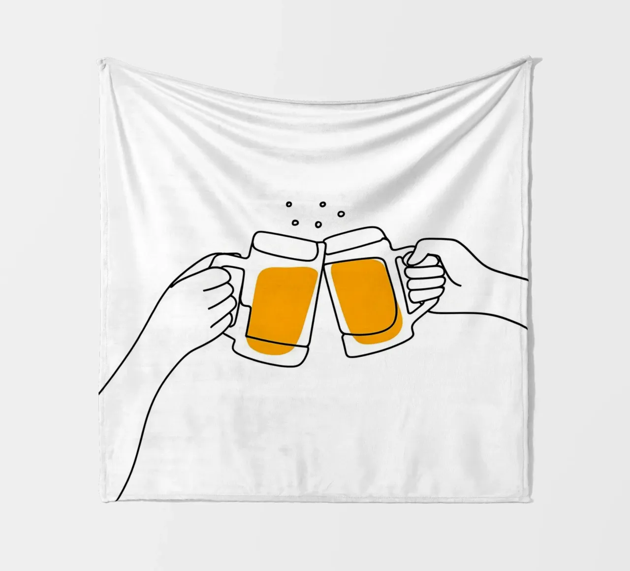 Salute 3 Line Art minimalista coperta in pile da Viv Line Art