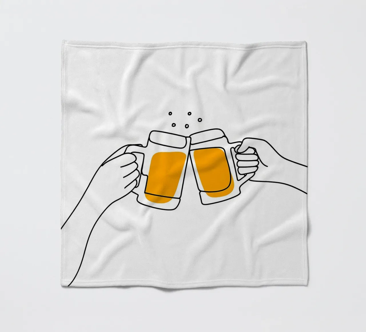 Salute 3 Line Art minimalista coperta in pile da Viv Line Art