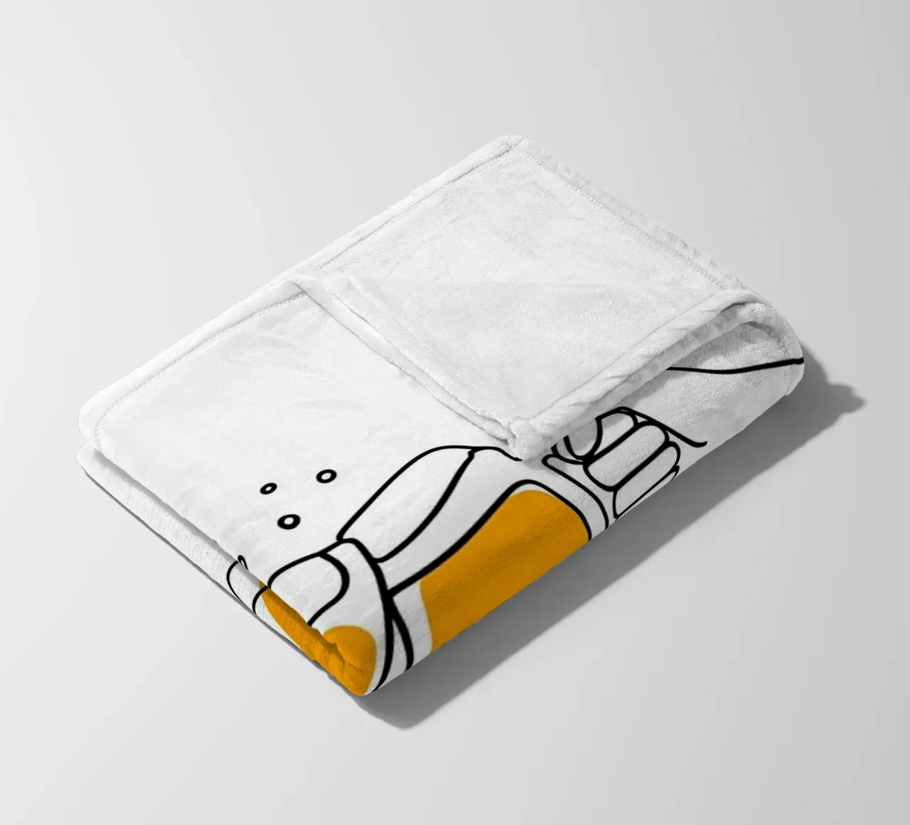 Salute 3 Line Art minimalista coperta in pile da Viv Line Art
