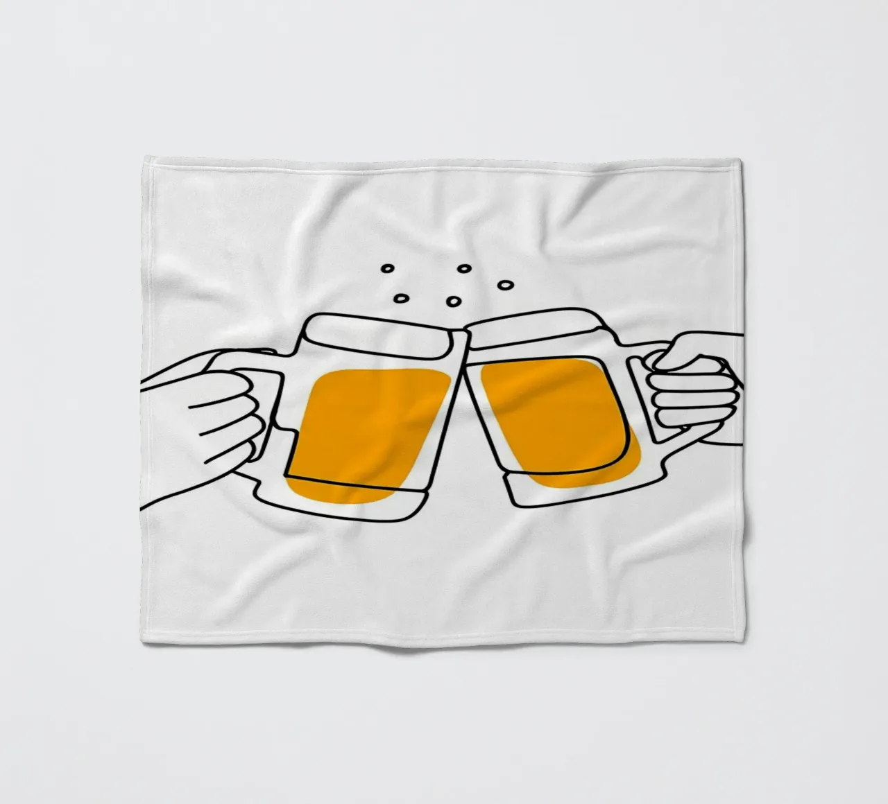 Salute 3 Line Art minimalista coperta in pile da Viv Line Art
