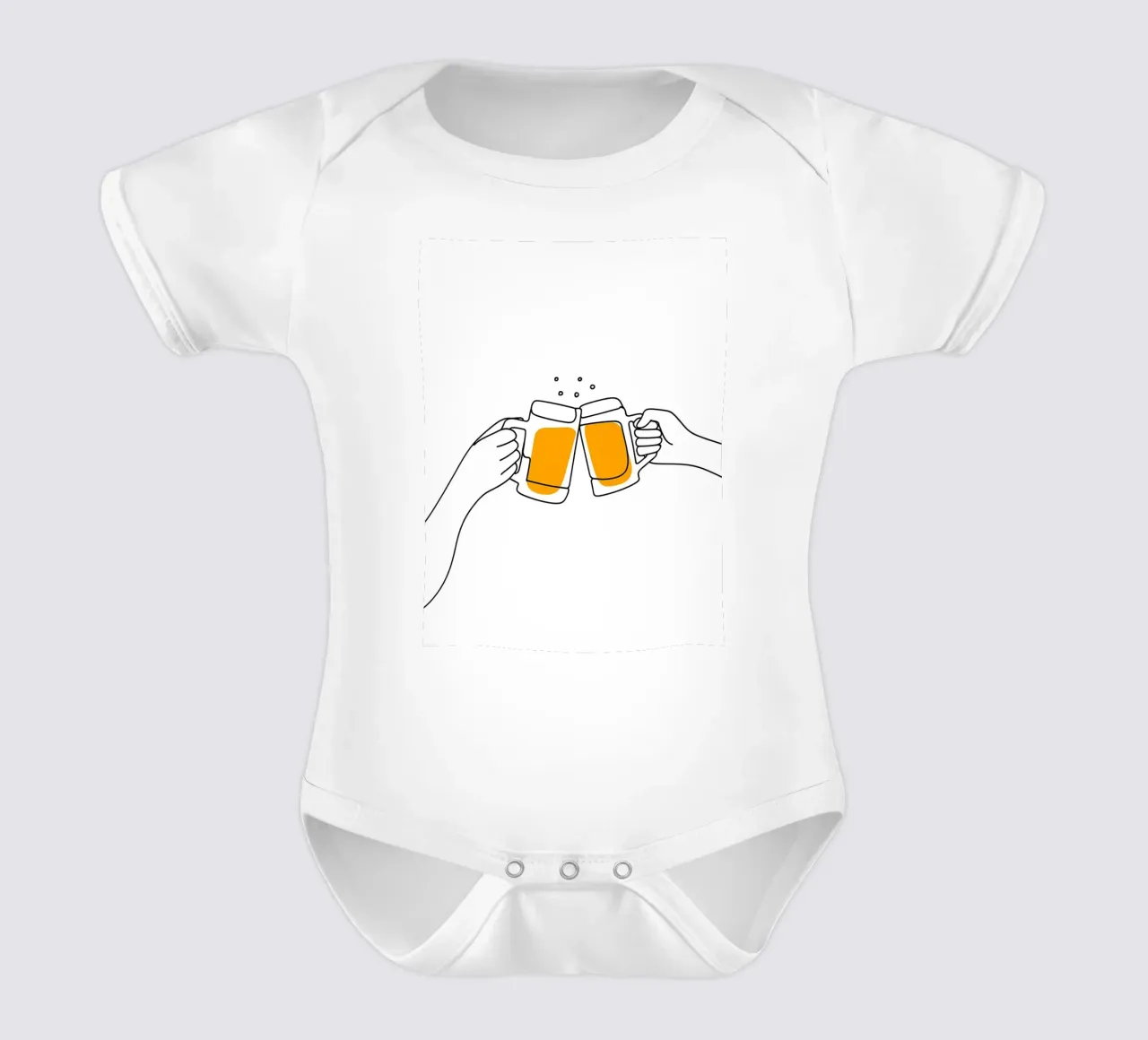 Salute 3 Line Art minimalista body neonato maniche corte da Viv Line Art