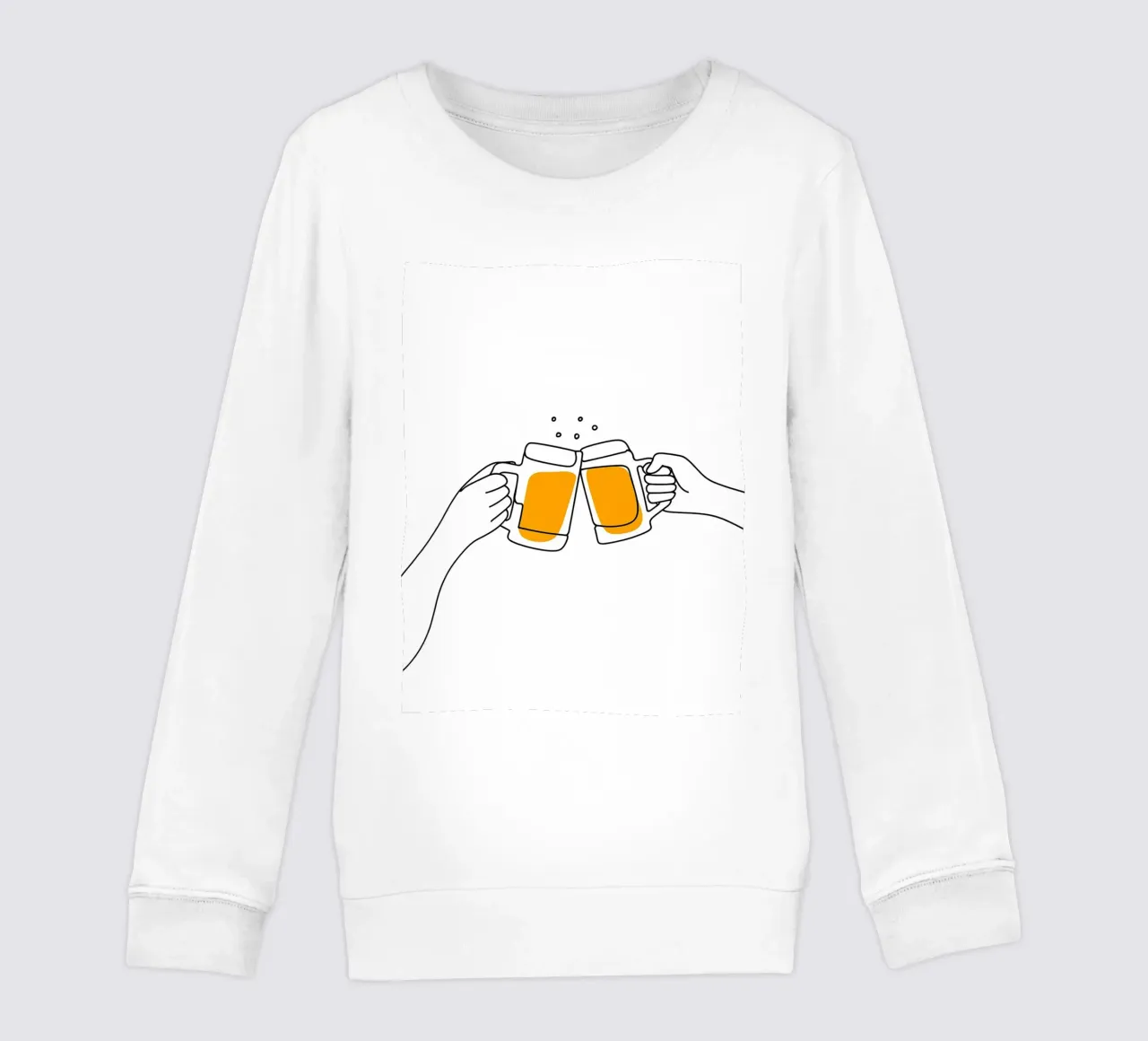 Cheers 3 Minimalist Line Art kids sweatshirt by Viv Line Art
