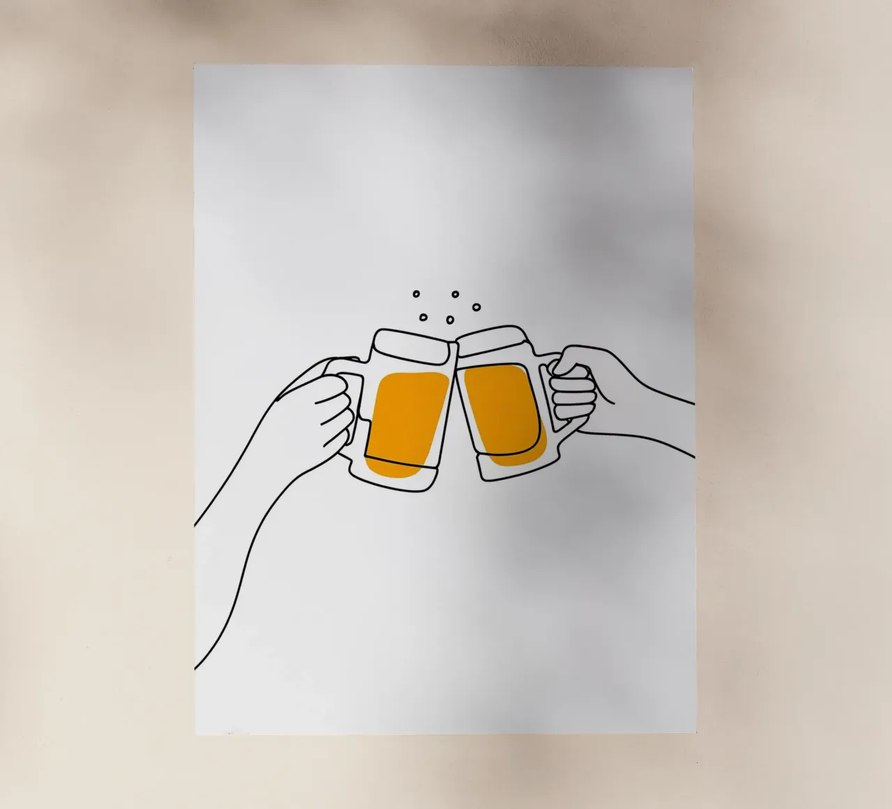 Salute 3 Line Art minimalista pellicola backlit da Viv Line Art