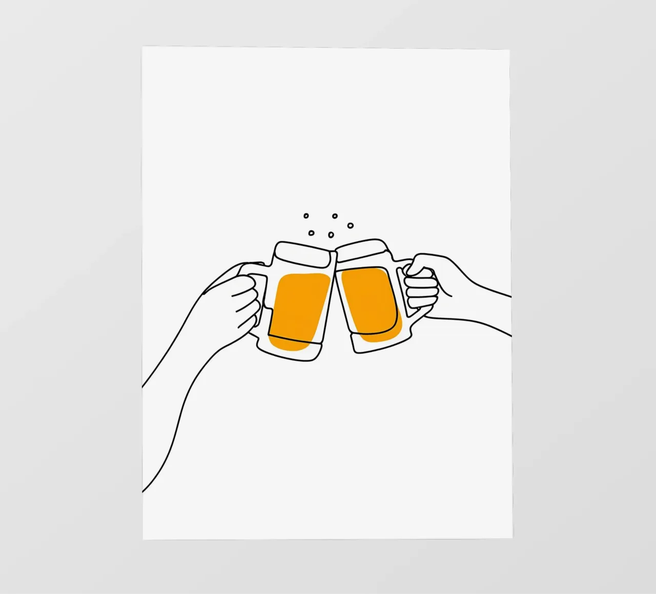 Salute 3 Line Art minimalista pellicola backlit da Viv Line Art