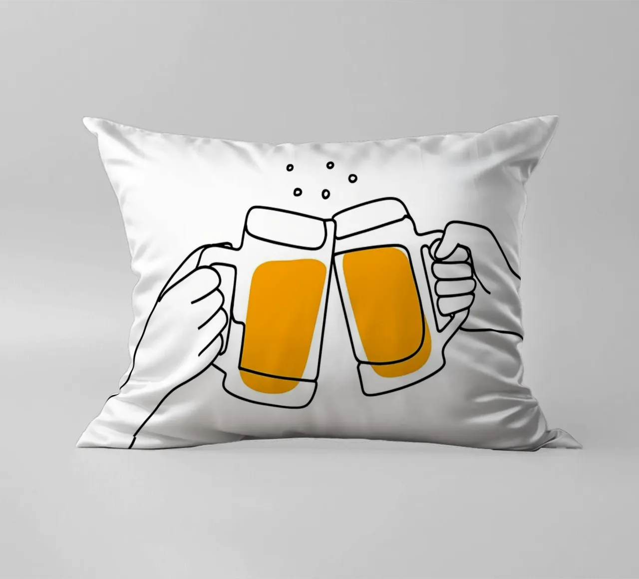 Salute 3 Line Art minimalista cuscino da Viv Line Art